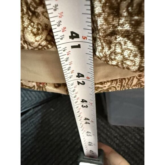 Free People Sweet Escape Boho Paisley Floral Printed Velvet Trench Duster Large - Picture 10 of 14